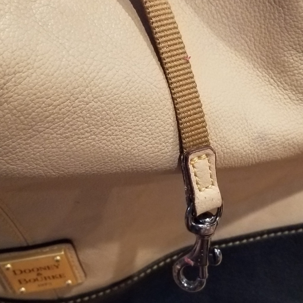 Dooney & Bourke Sophie Black and Beige Color Block Hobo - Picture 10 of 15